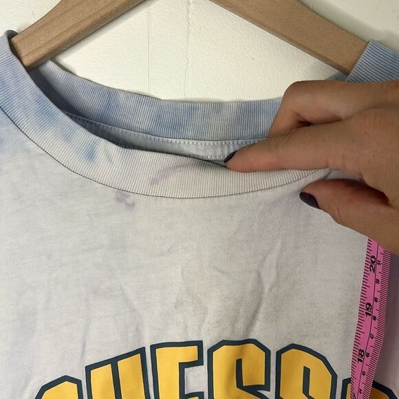 Vintage Guess Tie Dye Logo Mens T shirt size Small - Picture 7 of 10